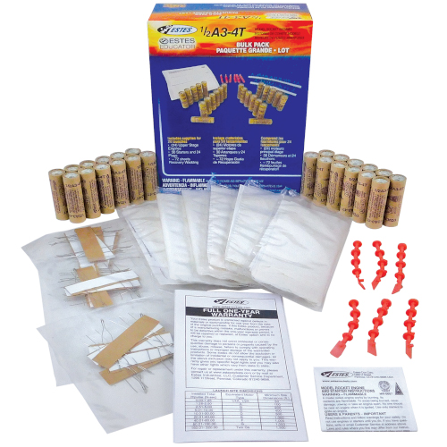 1/2A3-4T ROCKET ENGINES BULK, 24 ENGINES PER PACK