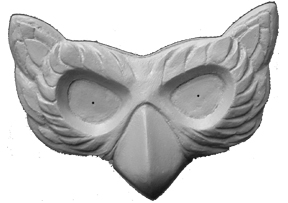 Vacuum Forming Mold - Owl Mask 5”x7”