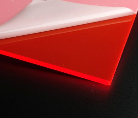 Acrylic Plastic Sheet, Fluorescent, 1/8”