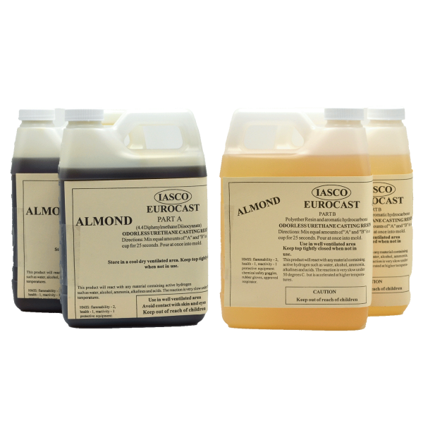 Almond Eurocast Gallon Kit with 2 quarts each of part a and part b.
