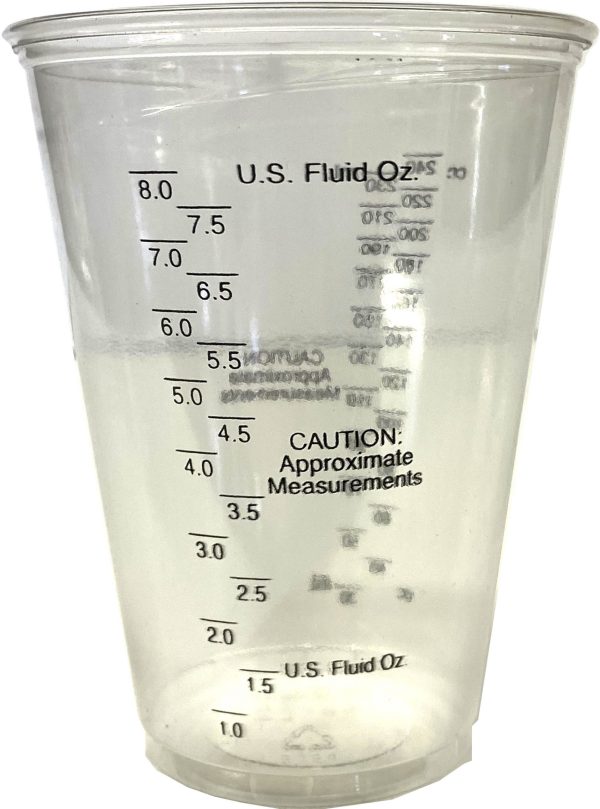 10 OUNCE GRADUATED CLEAR PLASTIC MEASURING CUPS (20 ct)