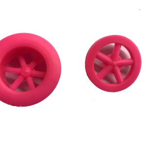 FLOURESCENT COLOR DRAGSTER WHEELS (50 ct) - Front Wheels Fl. Green