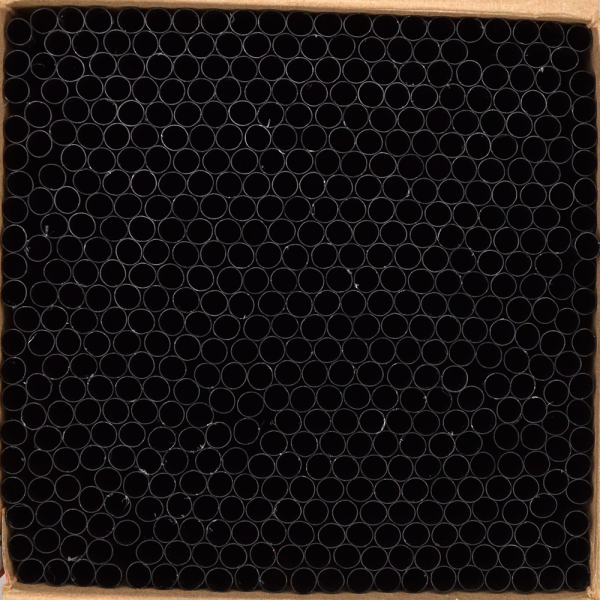 Inside box of 500 straws to use as axle bearings for dragsters.