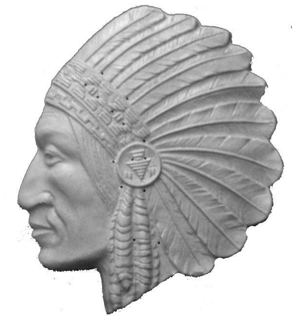 Vacuum Forming Mold - Indian Head 6 1/2”x6 1/2”