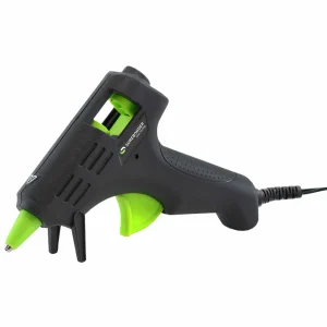 Side view of low temp mini glue gun, 10 watts, from Surebonder.