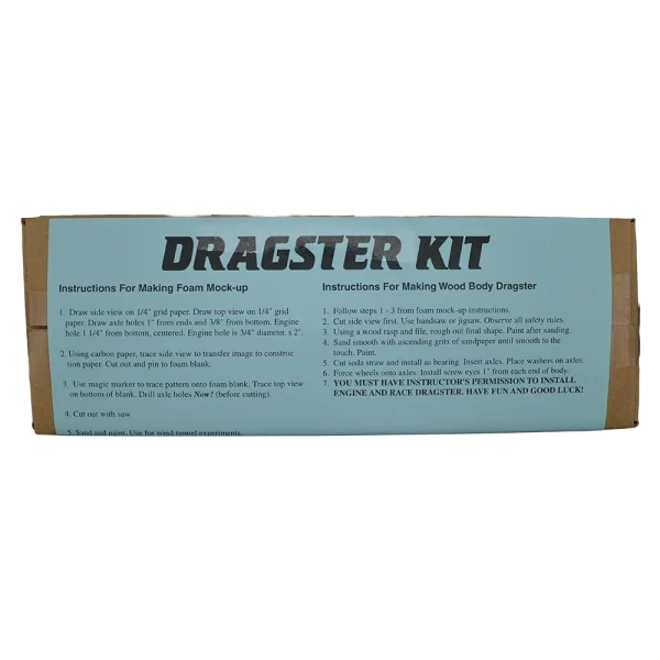 Dragster kit LSRAV, front of box.