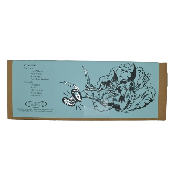Side of box of LSRAV dragster kit.