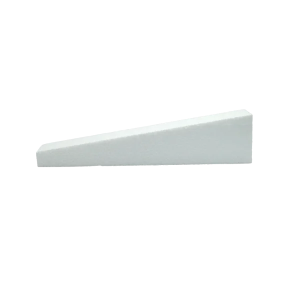 Pre-cut styrofoam wedge, 12 inches.